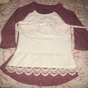 Lace Front Girls top Sz L (14)
